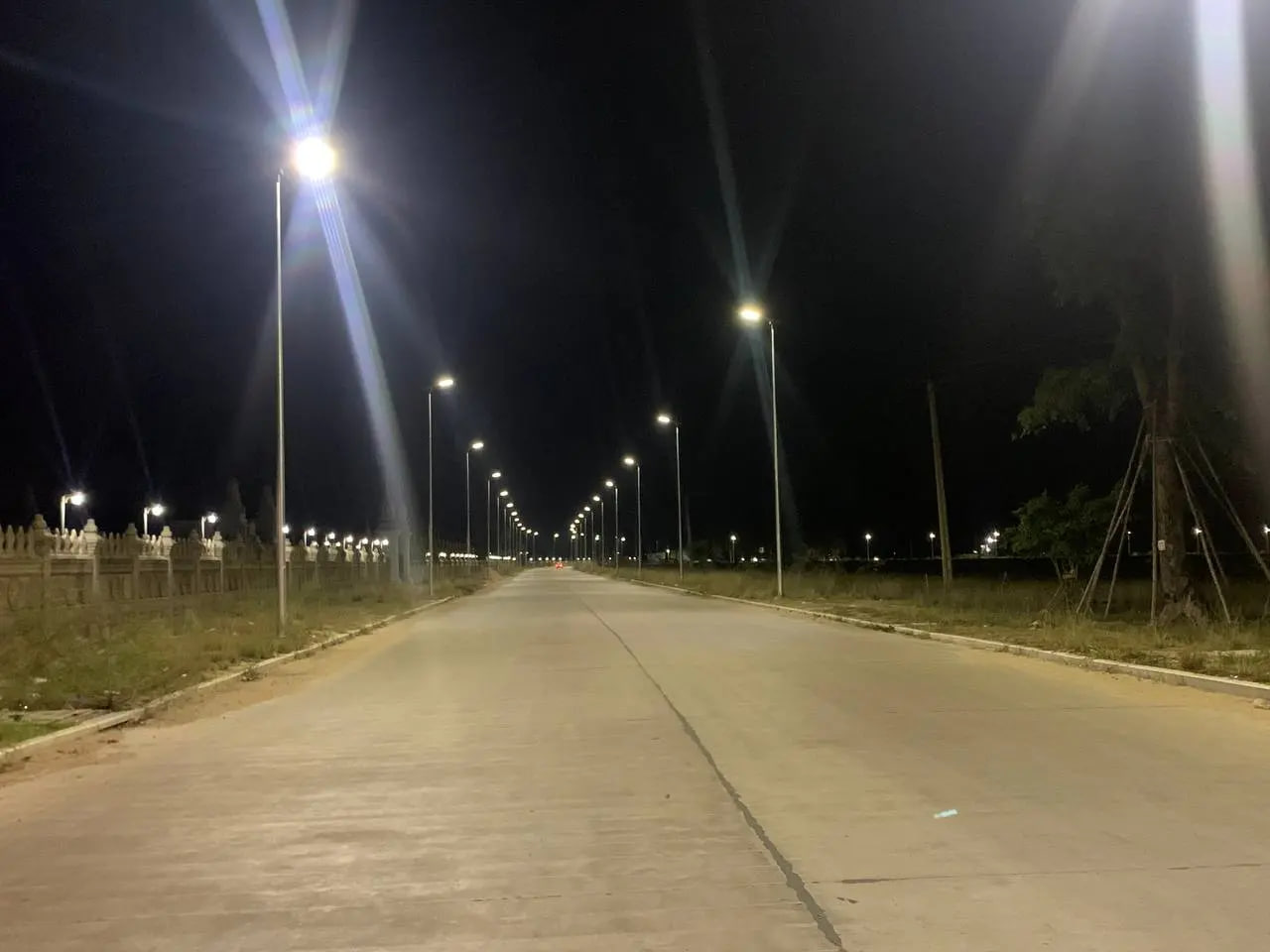 Solar LED Street Light at Wat Phneat